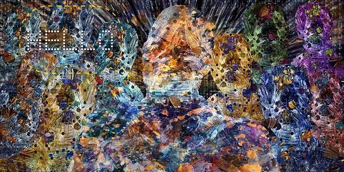 維薩?基維寧創作的這幅“你好”代表我們的現狀已經正在萌生的形勢。人工智能已經在我們中間，向我們問好。